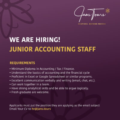 Jans Hiring - Junior Accounting Staff